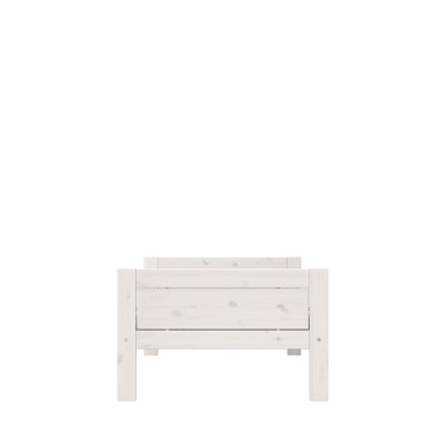 Lifetime Basisbett 90x200 cm, ohne Rückenteil, mit Premium Rollboden whitewash