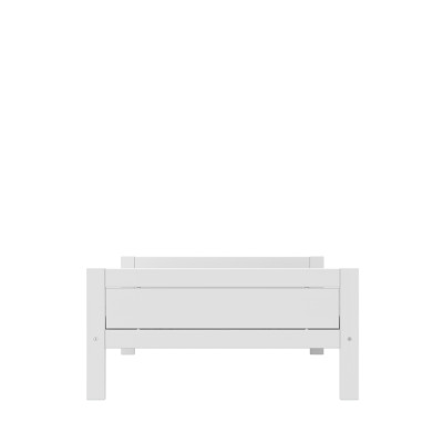 Lifetime Lit 120x200, sans dos, sommier Luxe, blanc