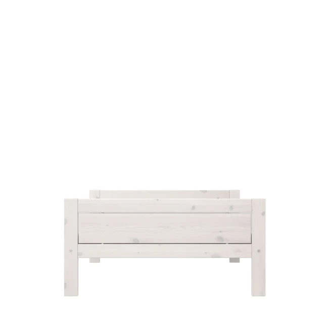 Lifetime Bett 120x200, ohne Rückenteil mit Premium Rollboden whitewash