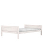 Letto Lifetime 140x200, senza schienale con rete a rotolo premium whitewash