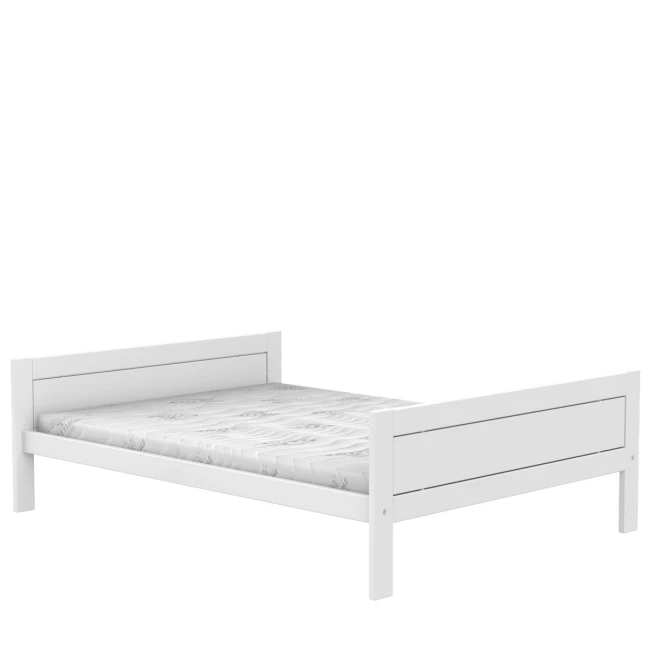 Letto Lifetime 140x200, senza schienale con rete a rotolo premium bianco