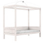 Cot Ladina-RL, four-poster bed single bed of LifeTime-Kidsrooms 90x200 cm, with roll slatted frame