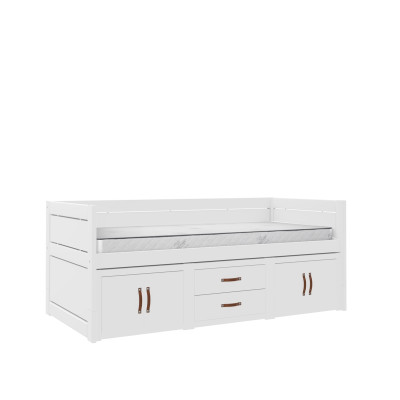 Letto a castello Lifetime con pavimento a rullo bianco