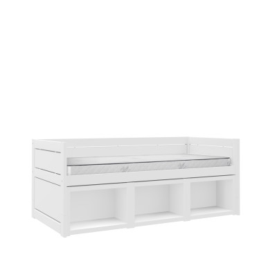 Letto a castello Lifetime con pavimento a rullo bianco