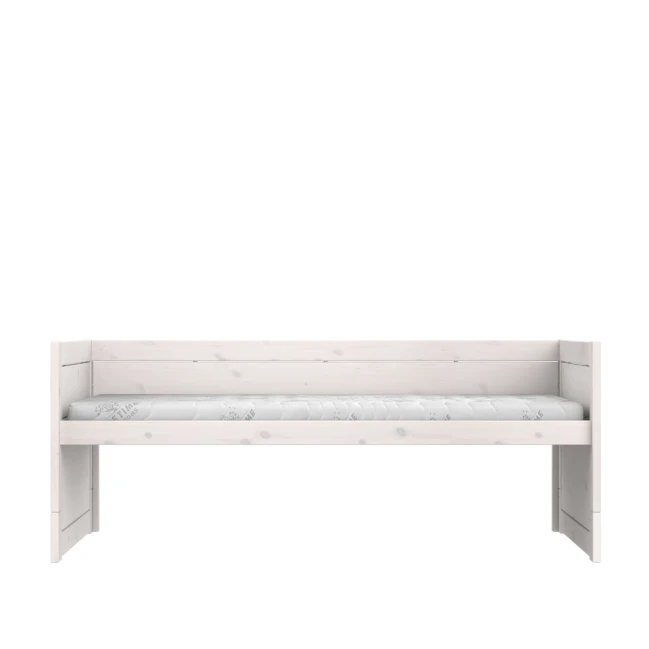 Letto a castello 90 x 200 cm Lifetime con rete a rotolo premium whitewash