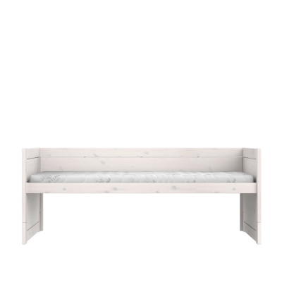 Lifetime bunk bed 90 x 200 cm with premium rollaway base Whitewash