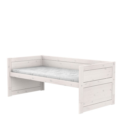 Lifetime bunk bed 90 x 200 cm with premium rollaway base Whitewash