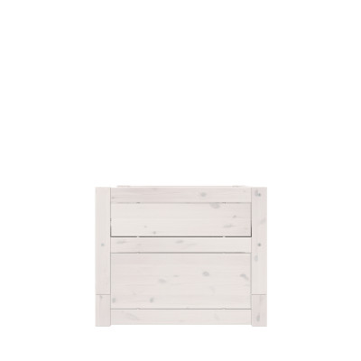 Lifetime bunk bed 90 x 200 cm with premium rollaway base Whitewash