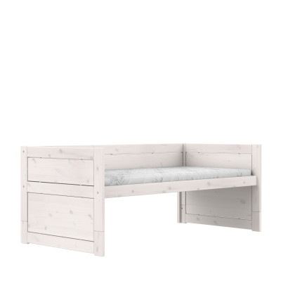 Lifetime bunk bed 90 x 200 cm with premium rollaway base Whitewash