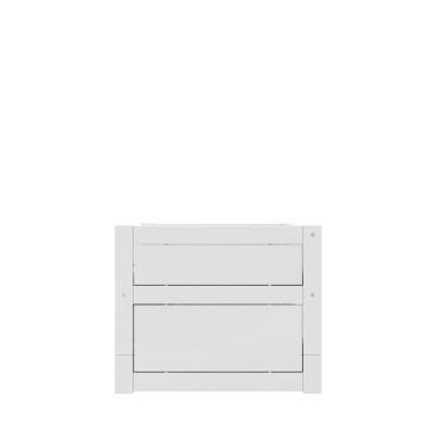 Letto a castello Lifetime 90x200 con scaffale e contenitore, rete a doghe Deluxe in bianco