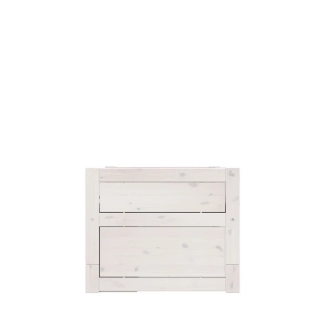 Lifetime Kojenbett mit Regalen und Schubladen, Lattenrost Standard whitewash