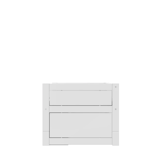 Lifetime Cabin Bed with Shelves and Drawers, Standard Slatted Bed Base in White