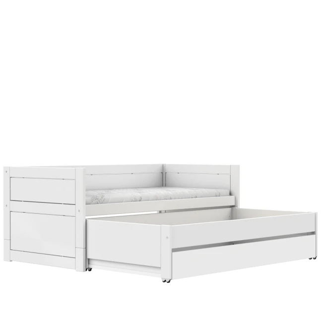 Lifetime Kojenbett mit Gästebett, Bettkasten und Lattenrost standard Weiss