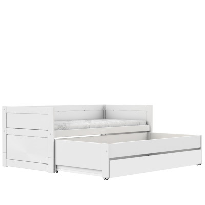 Lifetime Kojenbett mit Gästebett, Bettkasten und Lattenrost standard Weiss