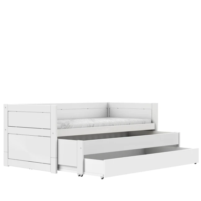 Lifetime Kojenbett mit Gästebett, Bettkasten und Lattenrost standard Weiss