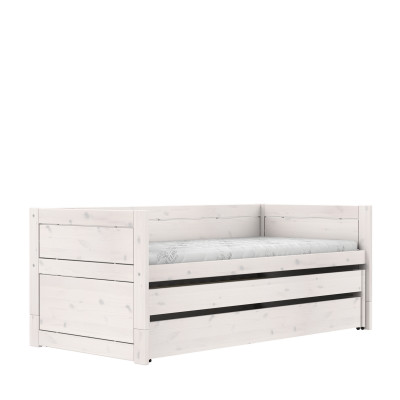 Lifetime Lit superposé avec lit d’invité et sommier Premium, whitewash