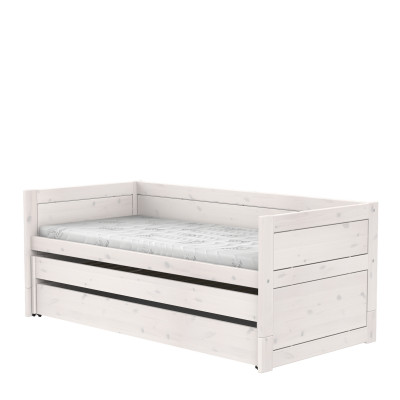 Lifetime Lit superposé avec lit d’invité et sommier Premium, whitewash