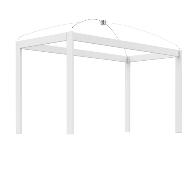 LifeTime four-poster frame for base bed, size: 113/146 x 207 x 102 mm white