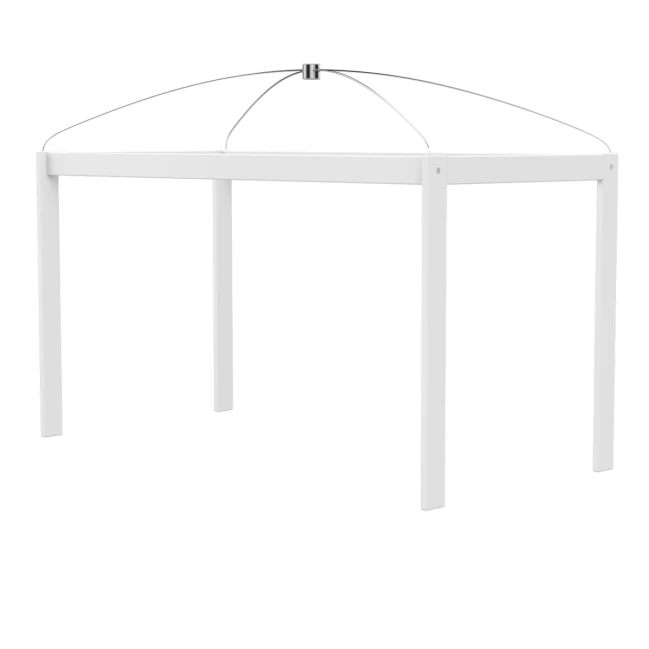 LifeTime four-poster frame for base bed, size: 113/146 x 207 x 102 mm white