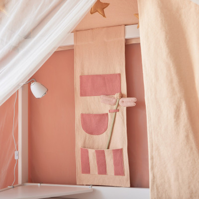 Lifetime Lit simple avec ciel Fairy Theatre 90 x 200 avec sommier à lattes standard blanc