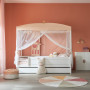 Lifetime Einzelbett mit Himmel Fairy Theatre 90 x 200 mit Lattenrost Standard weiss
