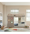 Lifetime 4-in-1 Einzelbett mit Himmel Olympic Dreams 90 x 200 mit Lattenrost Standard weiss