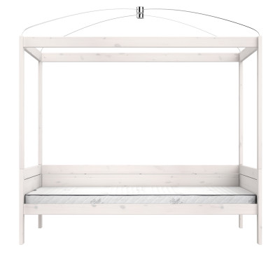 Lifetime Original Himmelbett 120 x 200 cm mit Premium Rollboden whitewash