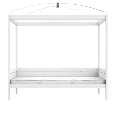 Lifetime Original Himmelbett 120 x 200 cm mit Premium Rollboden weiss