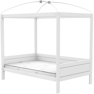 Lifetime Original Himmelbett 120 x 200 cm mit Premium Rollboden weiss