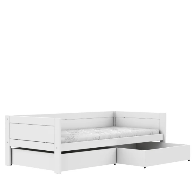 Lifetime Lit de base 90x200 cm avec sommier Luxe, blanc