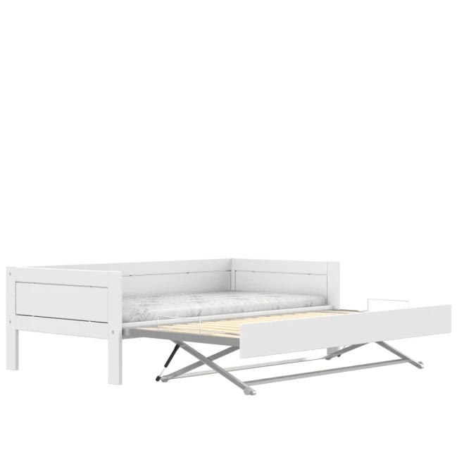 Lifetime Lit de base 90x200 cm avec sommier Luxe, blanc