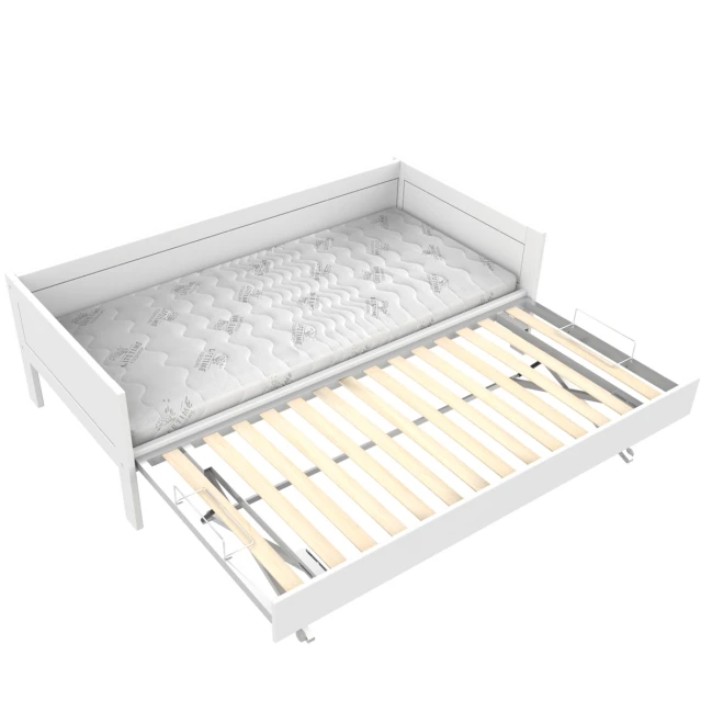 Lifetime Lit de base 90x200 cm avec sommier Luxe, blanc