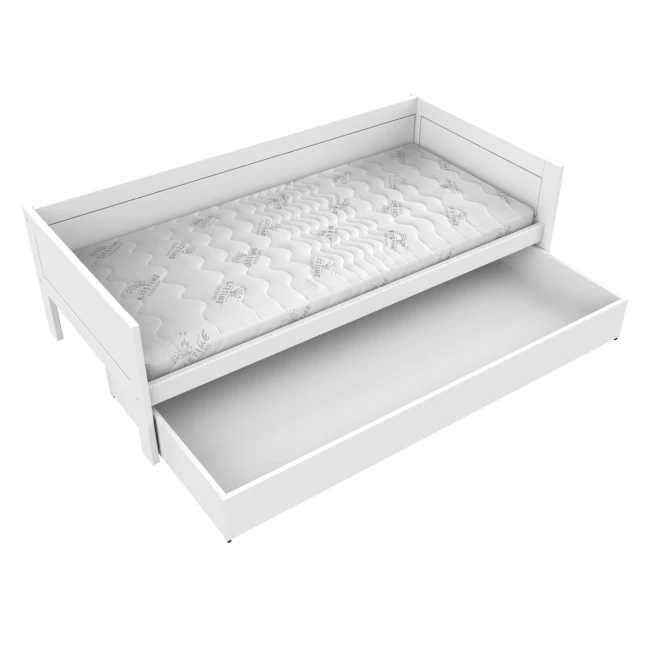 Lifetime Lit de base 90x200 cm avec sommier Luxe, blanc