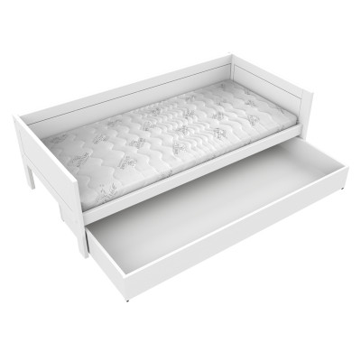 Lifetime base bed with deluxe slatted frame white