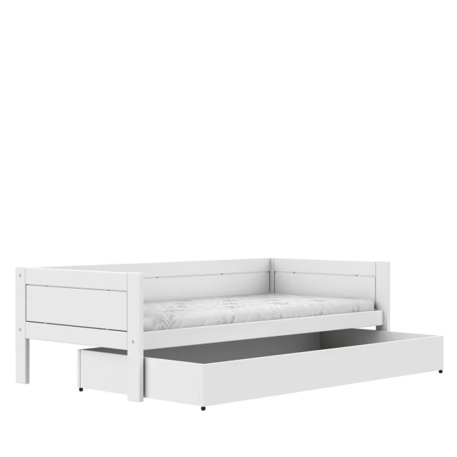 Lifetime Lit de base 90x200 cm avec sommier Luxe, blanc