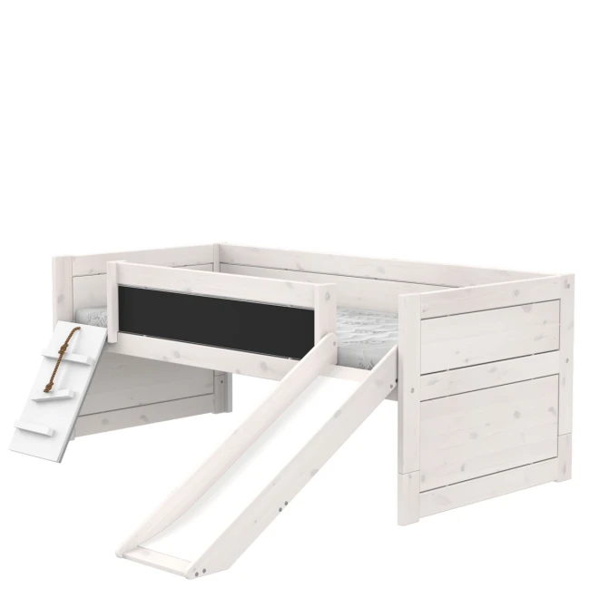 Lifetime bunk bed Climb & Slide with Deluxe Slatted Frame Whitewash