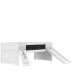Letto a castello Lifetime Climb & Slide con struttura a doghe deluxe bianca