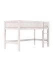 Lifetime Halbhohes Bett mit Rollboden whitewash