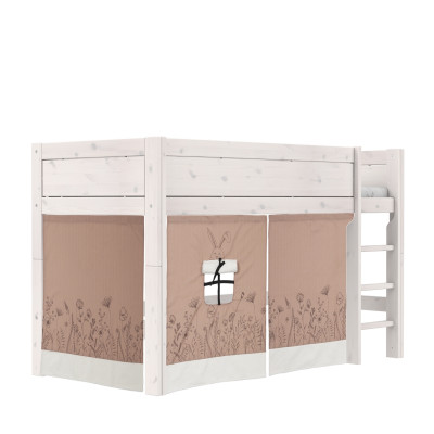 Letto a mezza altezza Lifetime con calce a pavimento rotabile
