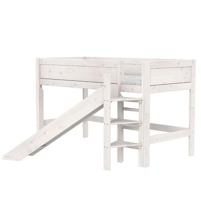 Letto a mezza altezza Lifetime con calce a pavimento rotabile