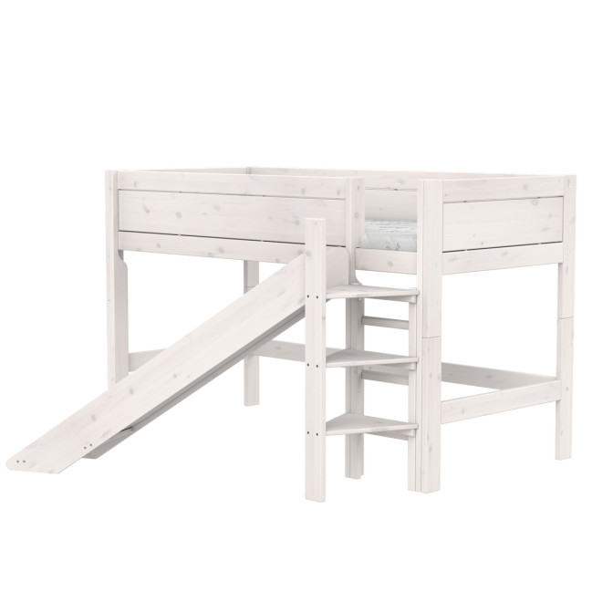 Lifetime half-height bed with rolling floor whitewash