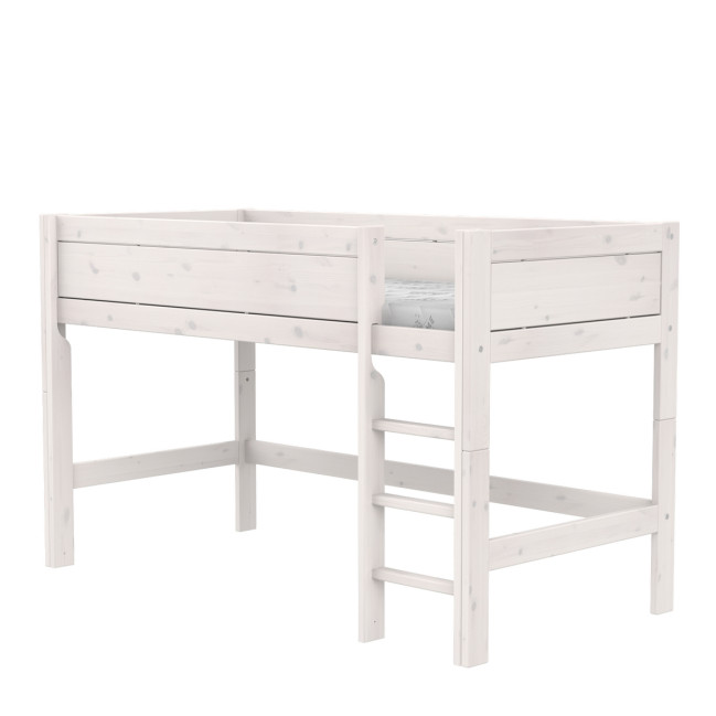 Lifetime Half-Height Bed with Deluxe Slatted Frame whitewash