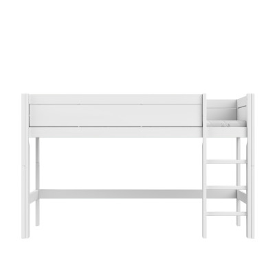 Lifetime half-height bed with deluxe slatted frame white
