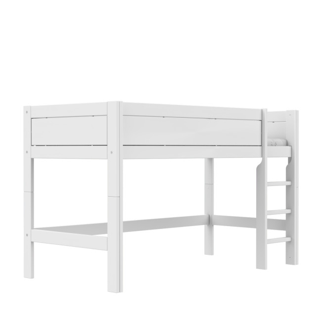 Lifetime half-height bed with deluxe slatted frame white