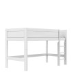 Lifetime half-height bed with deluxe slatted frame white