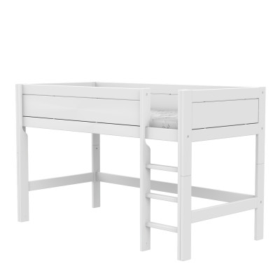 Lifetime half-height bed with deluxe slatted frame white