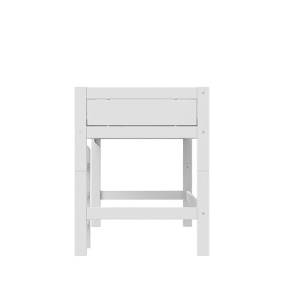 Lifetime half-height bed with deluxe slatted frame white