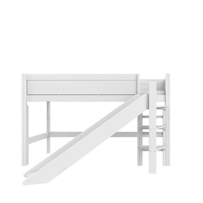 Lifetime half-height bed with deluxe slatted frame white