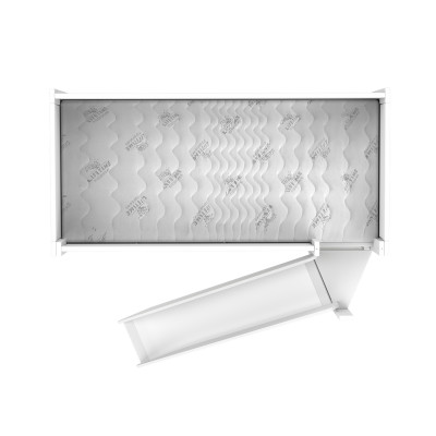 Lifetime half-height bed with deluxe slatted frame white