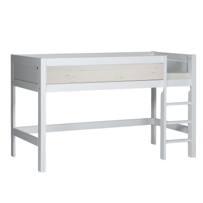 Lifetime half-height bed with deluxe slatted frame white